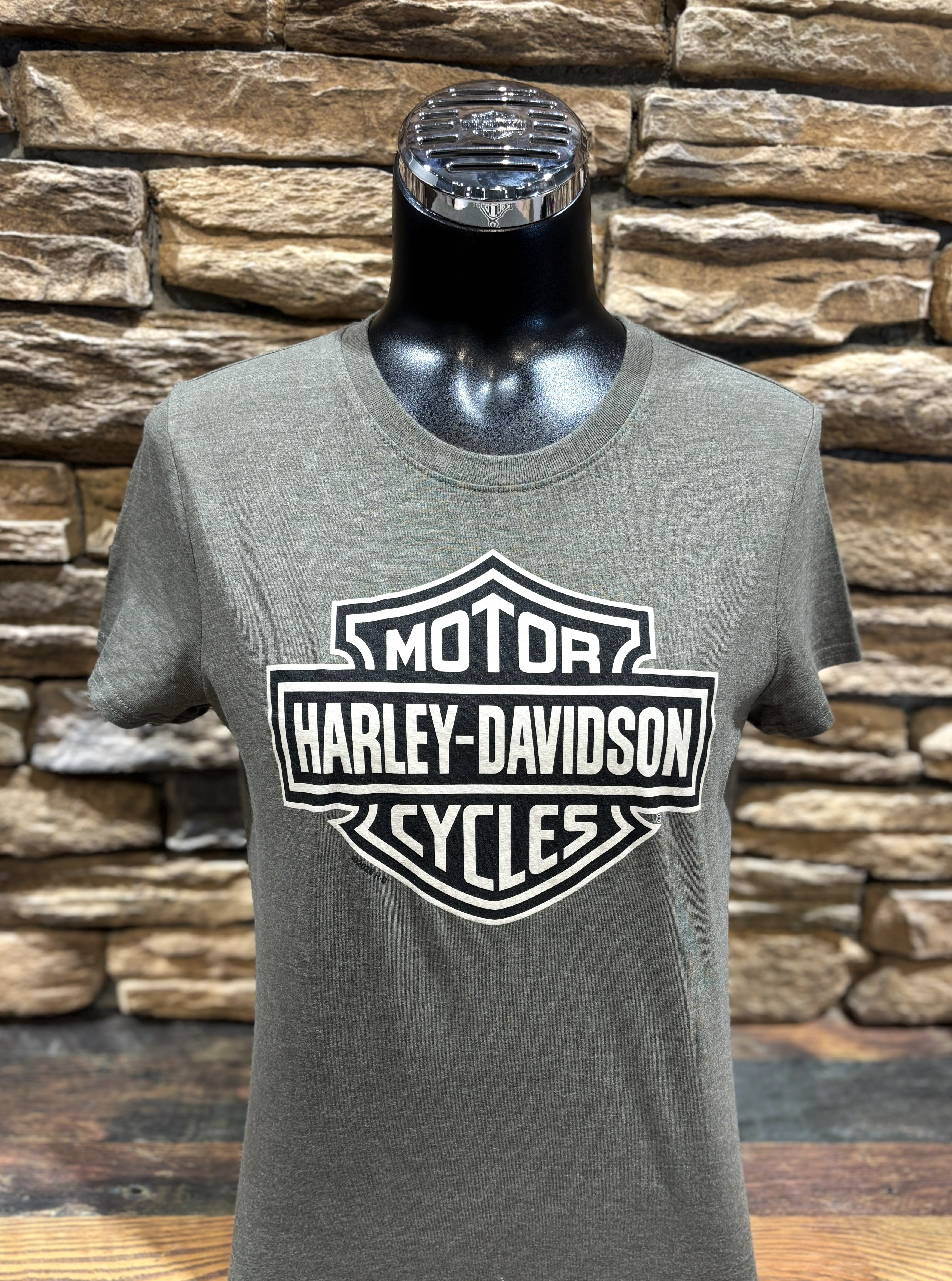 Women's H-D Traditional Bar & Shield Green Short-Sleeve – Z&M