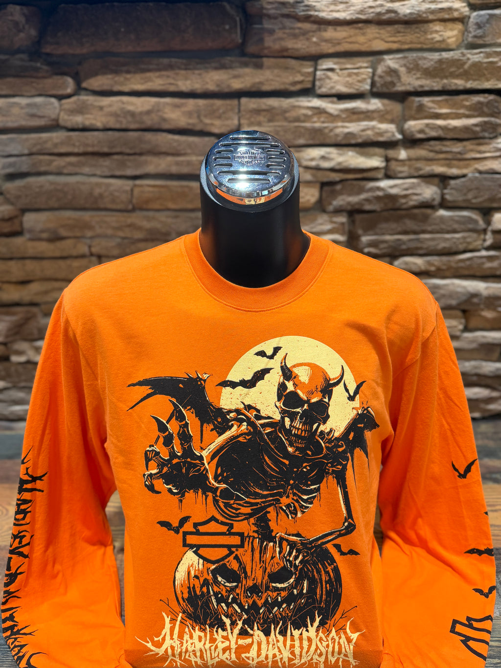 Men's H-D Pumpkin Demon Long-Sleeve