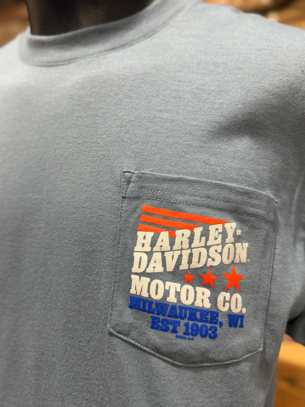 Men's H-D Stars and Stripes Pocket Short-Sleeve
