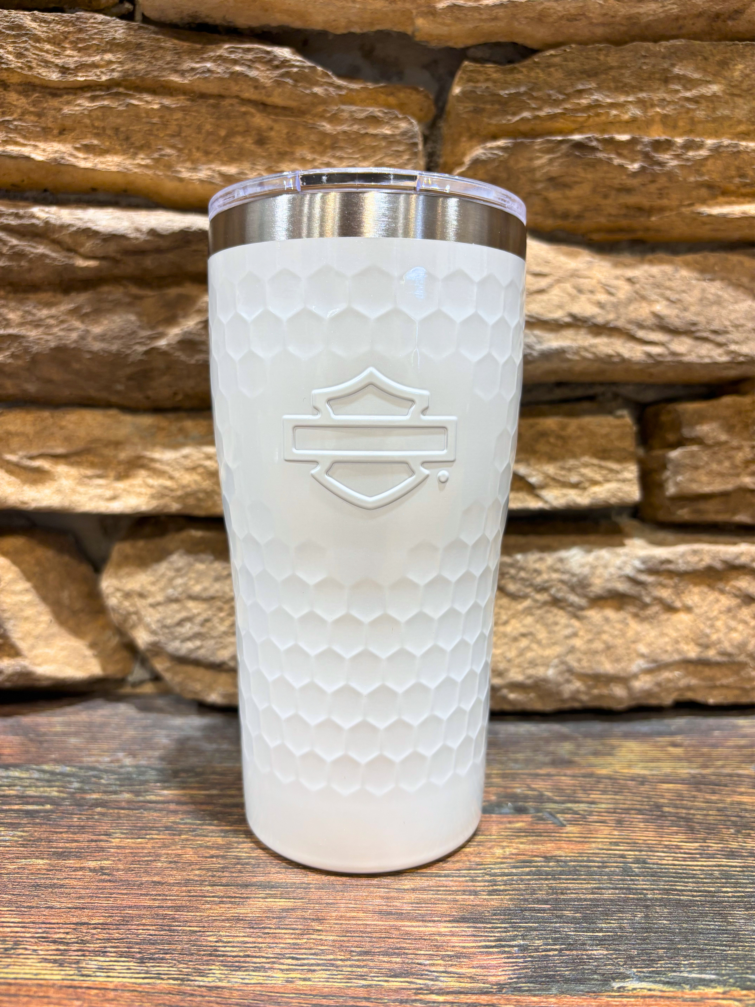 Open Bar & Shield White Travel Mug