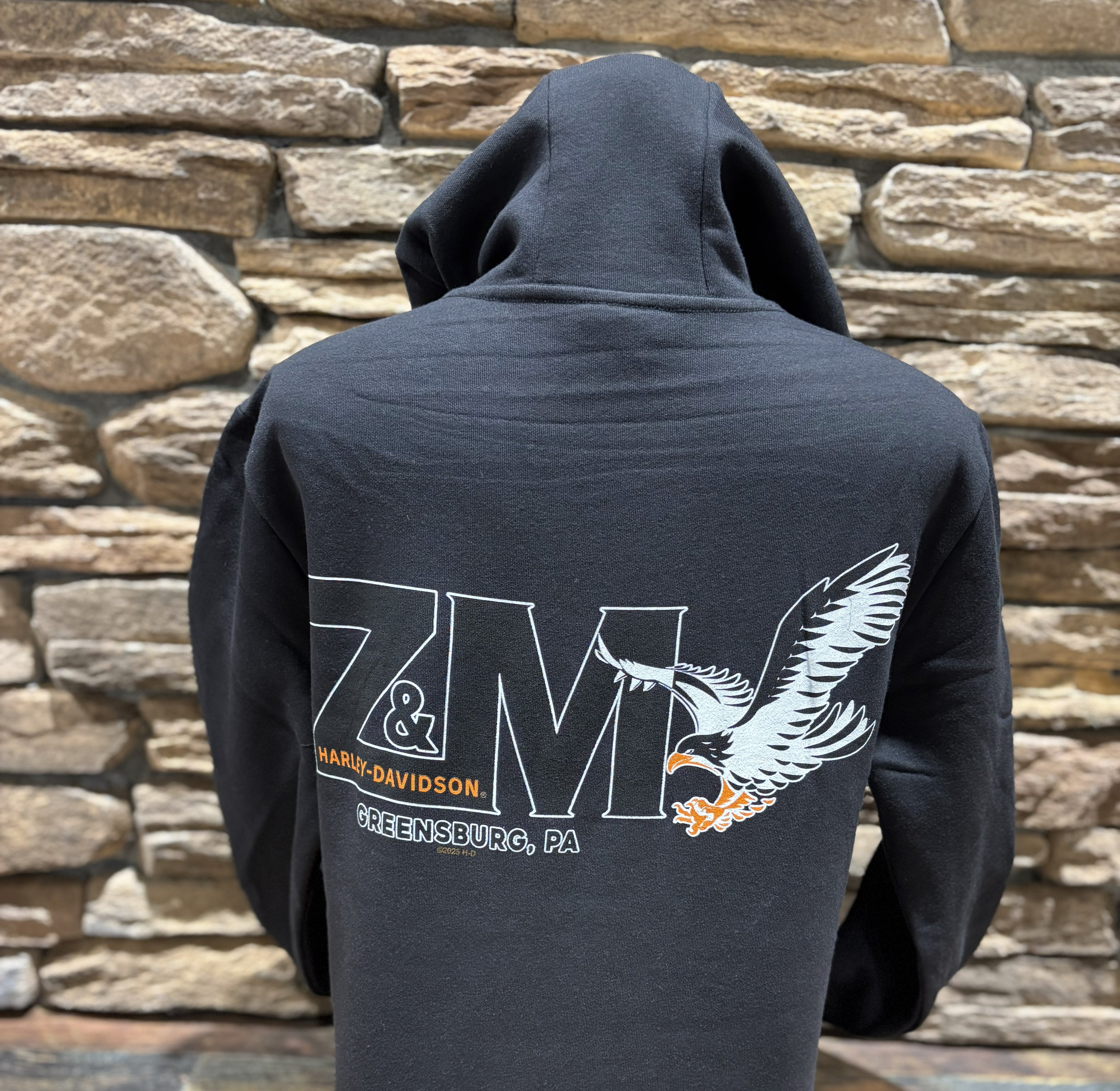 H-D Pink Bar & Shield Bandana Hoodie