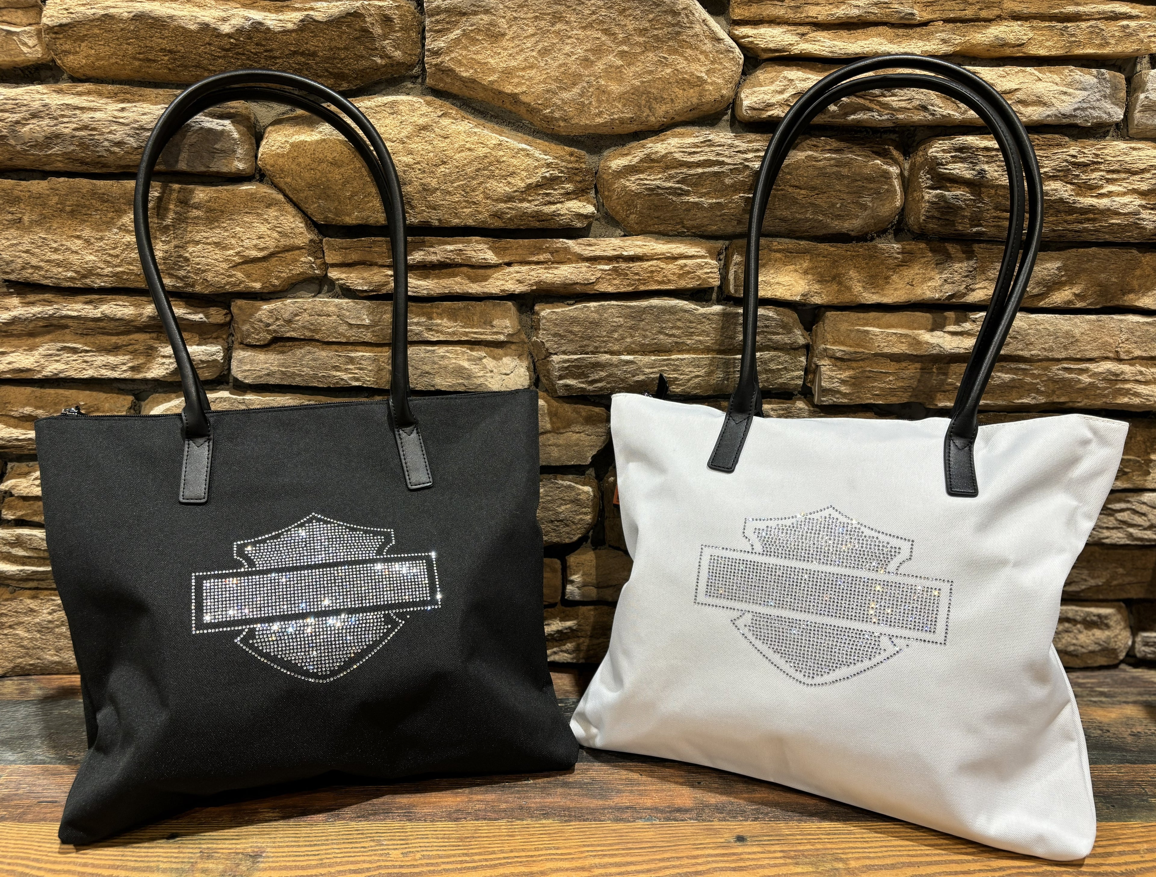 H-D Open Bar & Shield Flat Tote Bag