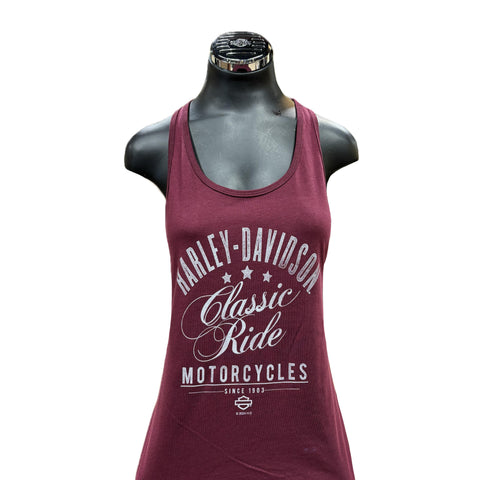 Women's H-D Maroon Classic Ride Tank