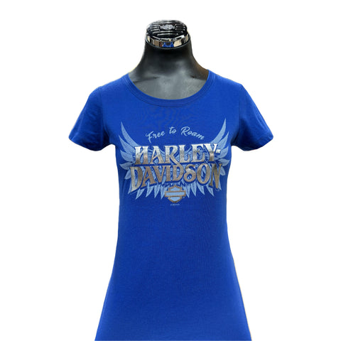 Women's H-D Blue Cool Wing Short Sleeve