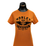 Women's H-D Orange Gold Fest Short Sleeve