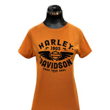 Women's H-D Orange Gold Fest Short Sleeve