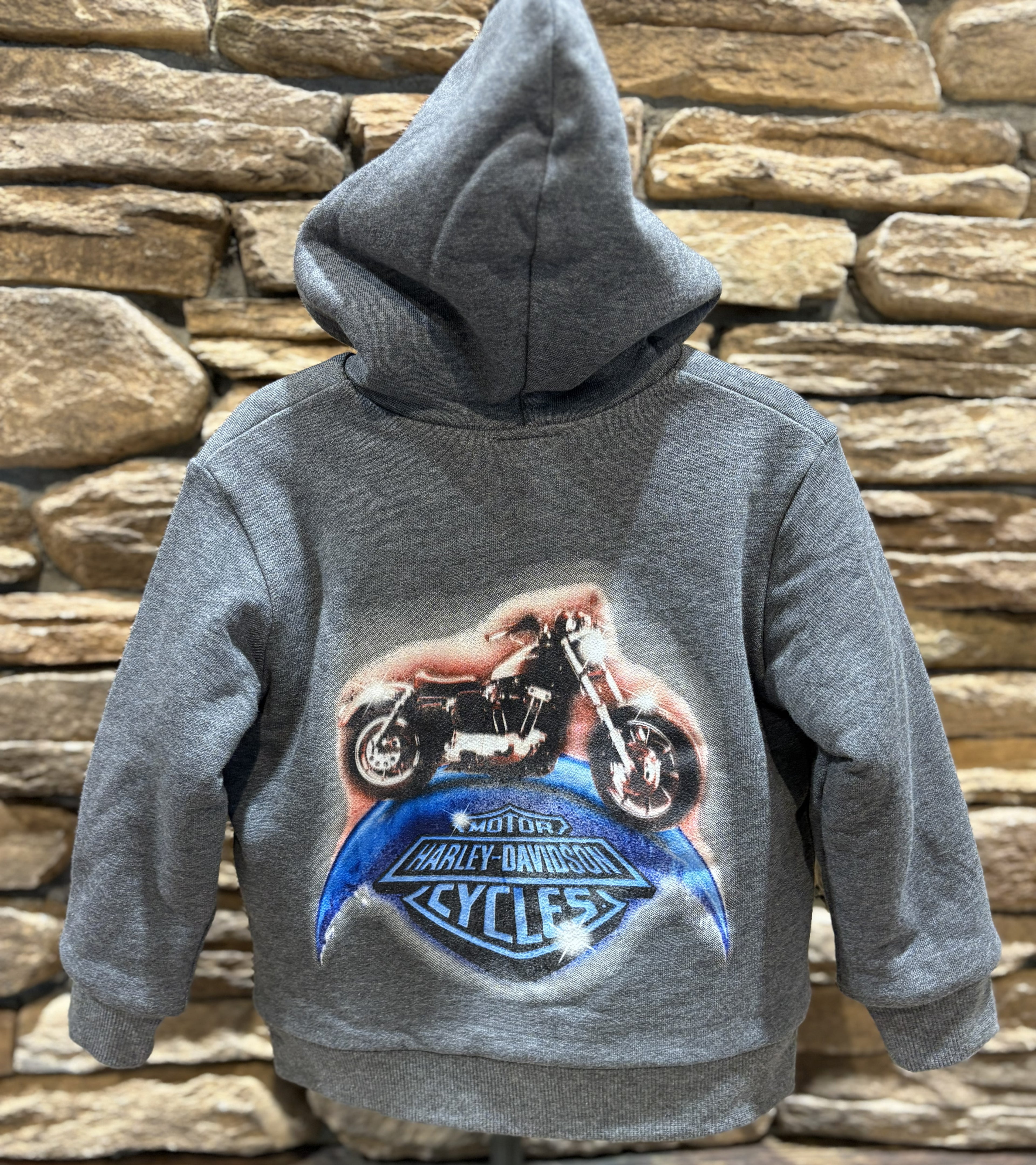 H-D Boys Charcoal Fleece Hoodies