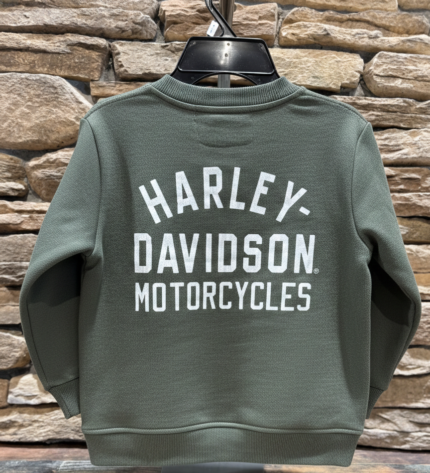 H-D Boys Green Pullover