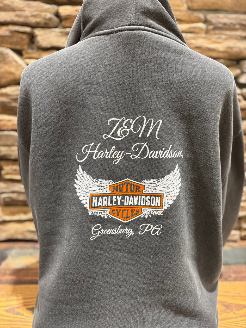 Women's Harley-Davidson Gray Painted Hoodie