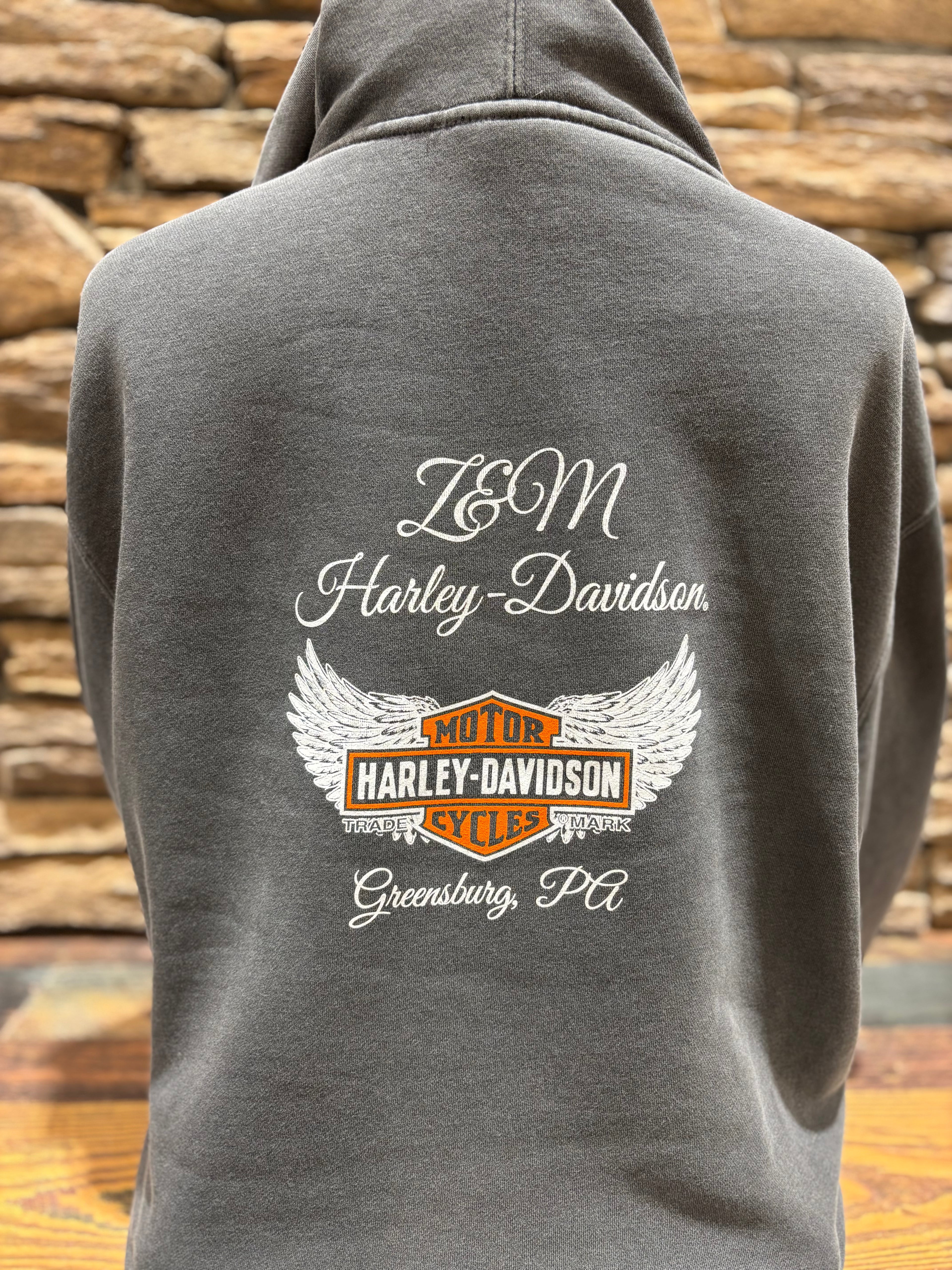 Women's Harley-Davidson Gray Painted Hoodie