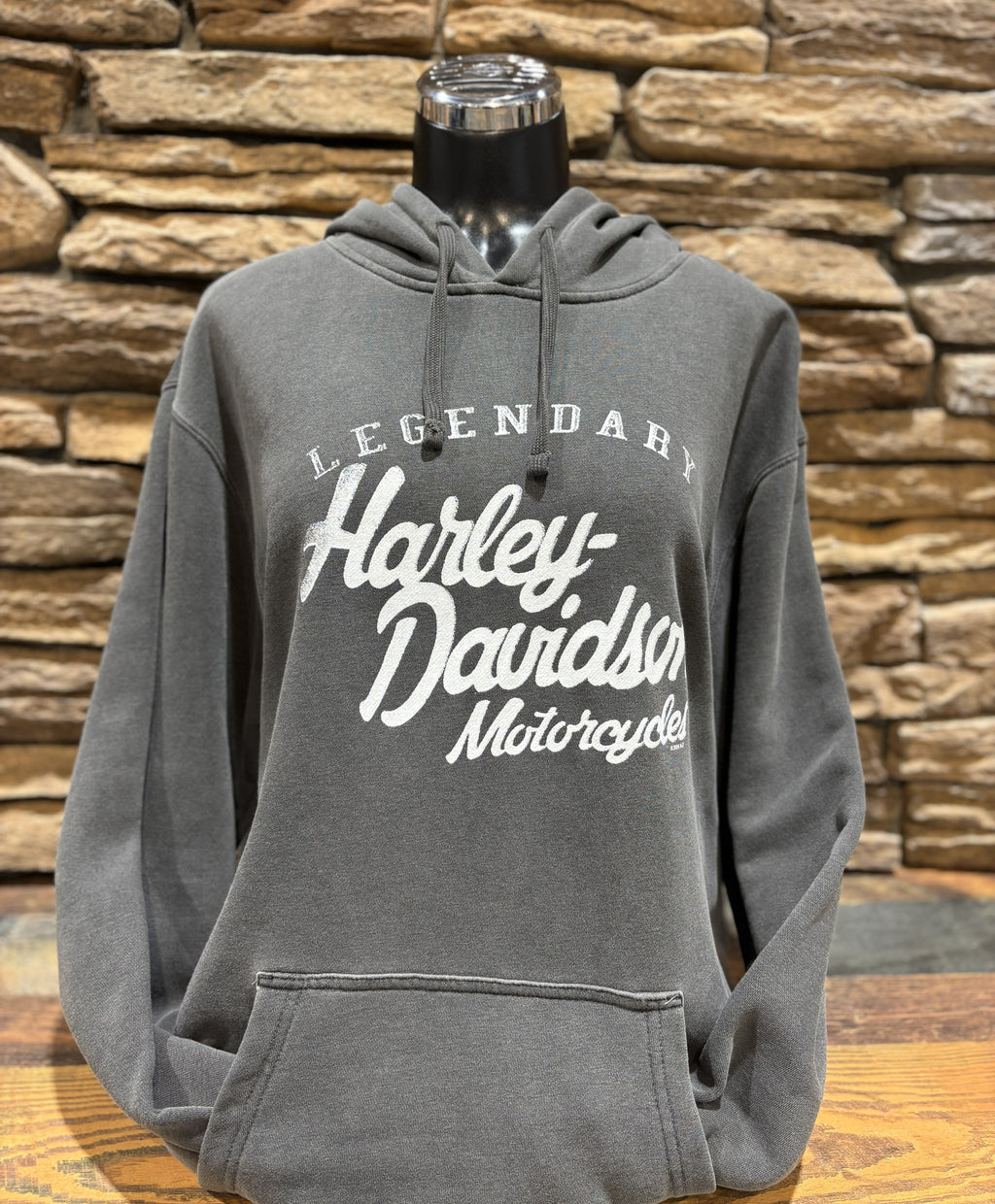Women's Harley-Davidson Gray Painted Hoodie