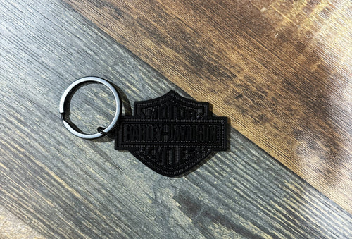 Bar & Shield Knurld Pattern Keychain