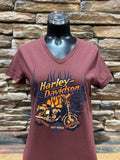 Women's H-D Dark Flame V-Neck