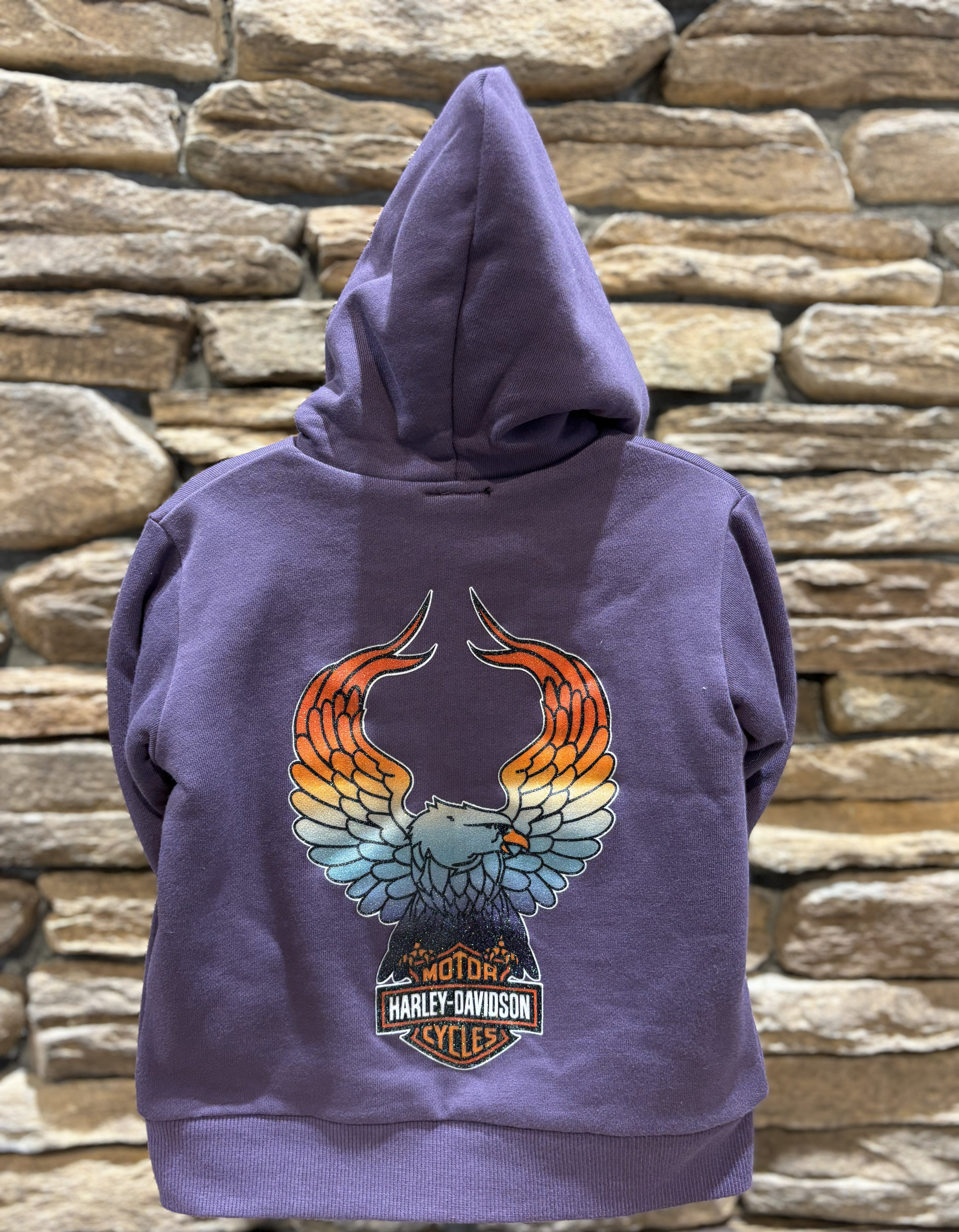 H-D Girls Purple Fleece Hoodie