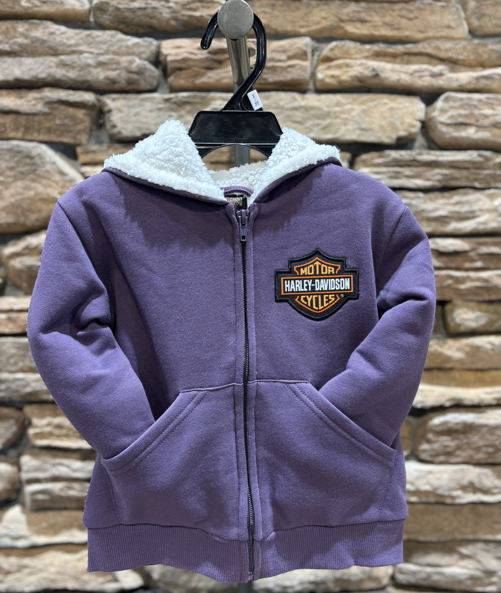 H-D Girls Purple Fleece Hoodie
