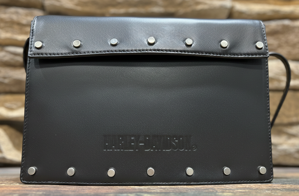 H-D Flat Stud Flap Bag