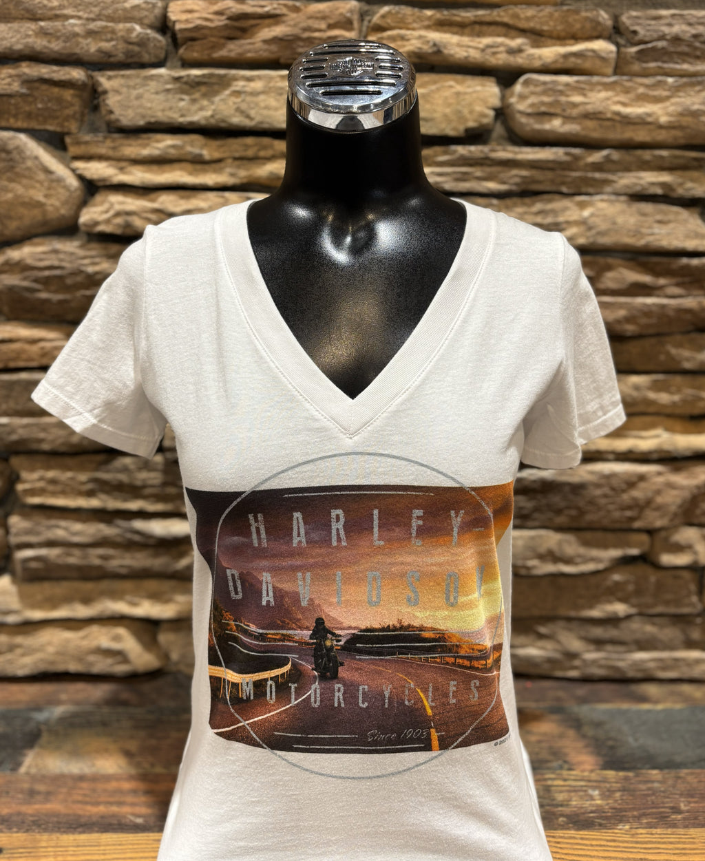 Women's Photo Label USA V-Neck