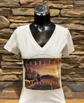 Women's Photo Label USA V-Neck