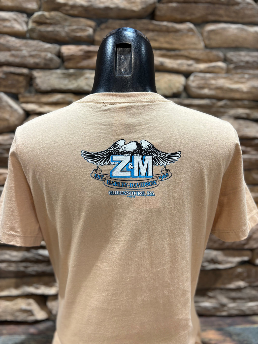 Women's H-D Tan Repetition Short Sleeve