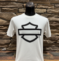 H-D Bar & Shield Outline White T-Shirt