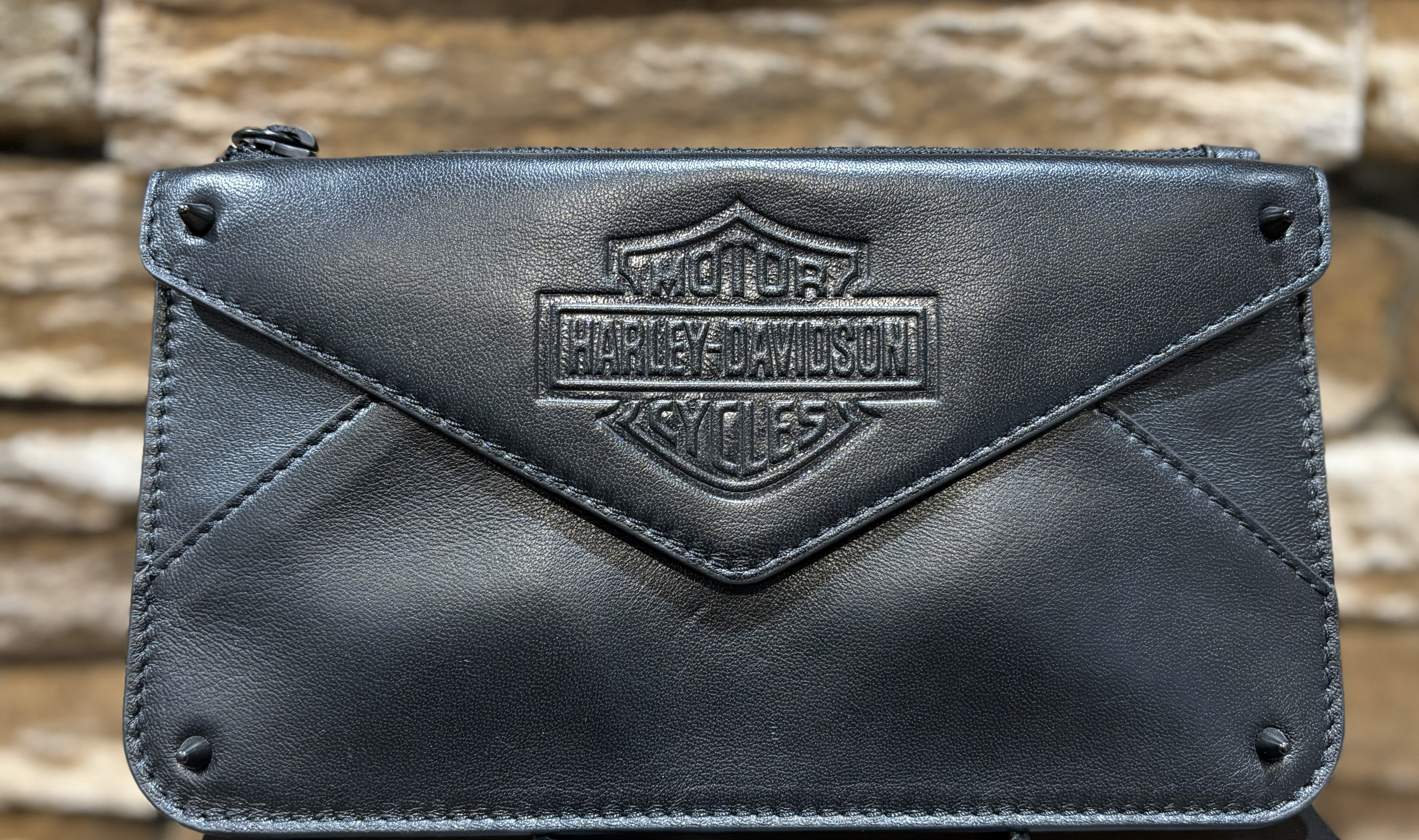 H-D Open Bar & Shield Rhinestone Purse